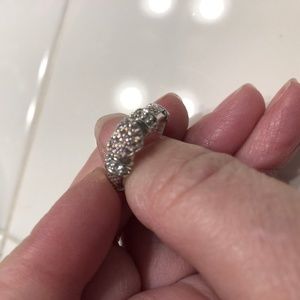 Beautiful Judith Ripka Pink Diamonique Heart Ring